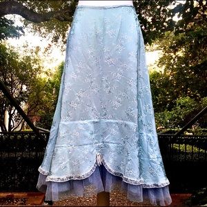 💕 Vintage Periwinkle Petticoat Skirt Crinoline XS